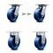Service Caster 6 Inch Solid Poly Caster Set with Roller Bearing 2 Swivel Lock and 2 Rigid SCC SCC-35S620-SPUR-BSL-2-R-2 - alternate 1
